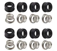 Rackumic Kit de reparación de grifo RP4993 8 unidades de asientos y resortes de goma para dos manijas de cocina, fregadero, prevención de fugas, color negro, 10 x 10 x 5 cm (ocho)