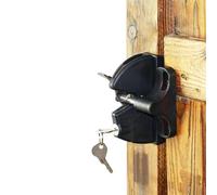 Rackumic Pestillo de puerta con cerradura con llave para vallas hecho de acero inoxidable y polímero a vertical u horizontal y proporciona seguridad para piscinas y patios sin oxidarse