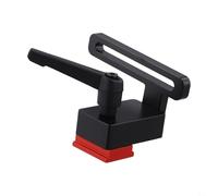 Rackumic Tapón de aluminio en T para mesa de sierra ingletadora con soporte deslizante de ángulo ajustable para cortes precisos de carpintería en sistemas de riel guía, acabado rojo, 85 x 48 mm (negro