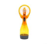 Rackumic Ventilador de plástico de mano para plástico frío que funciona con | Para cuchillas suaves, refrescantes para niebla, alivio del calor, diseño de mano