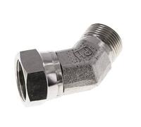 Racor Acodado 45deg G3/4'' Hembra x Macho Acero Inoxidable Alta Presión 60° Cono 175bar (2458.75psi) Hidráulico