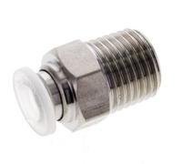 Racor de 12mm x R1/2'' con rosca macho Acero inoxidable/PA EPDM/PTFE
