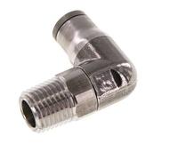 Racor de 8mm x 1/4'' NPT 90deg con rosca macho Acero inoxidable FKM Giratorio