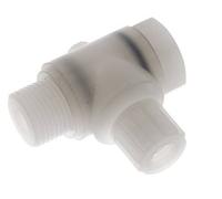 Racor de compresión codo 10x8mm & G1/2'' PVDF con rosca macho con perno banjo 10 bar