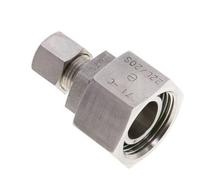 Racor de compresión recto de acero inoxidable 10L y 22L con rótula 160 bar Cono de sellado con junta tórica de FKM ISO 8434-1