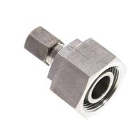 Racor de compresión recto de acero inoxidable 6L y 18L con rótula 315 bar Junta tórica de FKM Cono de estanquidad ISO 8434-1