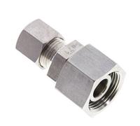 Racor de compresión recto de acero inoxidable de 10L y 15L con rótula de 315 bar Cono de sellado con junta tórica de FKM ISO 8434-1
