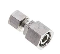 Racor de compresión recto de acero inoxidable de 8L y 12L con rótula de 315 bar Cono de sellado con junta tórica de FKM ISO 8434-1