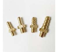 racor de latón, 5 uds M4 M5 M6 M8 rosca macho métrica a 3mm 4mm 5mm 6mm espiga for manguera Mini conector de instalación de tuberías de latón adaptador M8x1 a 4mm (Color : M8x1 to 4mm)