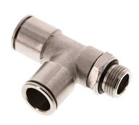 Racor en T en ángulo recto de 14mm x G3/8'' con rosca macho Latón NBR Giratorio