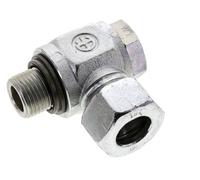 Racor giratorio de acero cincado 18L y G1/2'' con rosca macho 315 bar Anillo NBRO Giratorio ISO 8434-1