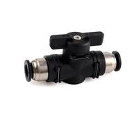 Racor neumático de 2 vías con conexión rápida de e Conector rápido de empuje neumático BUC, giro manual, junta en T 4-12 mm, limitación flujo 2 vías(Buc-06)