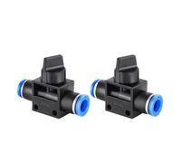 Racor neumático de 2 vías con conexión rápida de e HVFF Accesorio neumático Conector de Empuje rápido 2 vías Manguera Tubo Controlador Interruptor Aire 4-12 mm(Hvff-10)