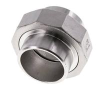 Racor recto de unión 48,3 mm Extremo para soldar Acero inoxidable Junta plana PTFE 16bar (224,8psi)