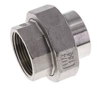 Racor recto de unión Rp1 1/4'' hembra x 42,4 mm extremo para soldar Acero inoxidable Junta cónica 16bar (224,8psi)