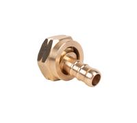 Racord para tubería de gas | Adecuado para regulador de gas 41003096 | Rosca izquierda 21,8 mm | Material: Latón | Medidas: 2,4 cm largo x 3,5 cm alto