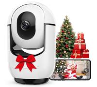RADCLO Cámara de Seguridad Interior 2K WiFi, Vista 360°, Visión Nocturna, Detección de Movimiento, Audio Bidireccional, Monitor Bebé/Mascotas, App Remota, Almacenamiento SD/Nube