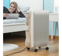 Radiador A Olio Ideal para Calentar Entornos Hasta 22mq Termostato Ajustable