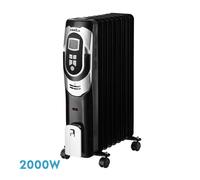 Radiador aceite confort 2000w 9elementos negro/plata 3pote termost.reg