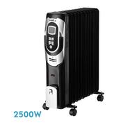 Radiador aceite confort 2500w 11elementos negro/plata 3pote termost.re