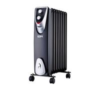 Radiador Black Edition EDM 1500W 8 elementos sin aceite negro Black Medium