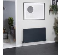 Radiador Convector Horizontal Antracita - 600mm x 1000mm (Panel Único) - Stelrad Vita Deco de Hudson Reed