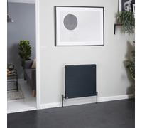 Radiador Convector Horizontal Antracita - 600mm x 600mm (Panel Único) - Stelrad Vita Deco de Hudson Reed