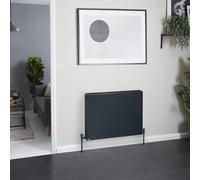 Radiador Convector Horizontal Antracita - 600mm x 800mm (Panel Doble) - Stelrad Vita Deco de Hudson Reed