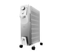 Radiador de aceite - Cecotec ReadyWarm 9000 Space 360º, 9 Elementos, 2000 W, 3 Niveles, Blanco