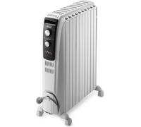 Radiador de aceite DELONGHI Dragon4 TRD41025, 2500W, 3 niveles de potencia, tecnología Real Energy, efecto chimenea, termostato, protección antihielo