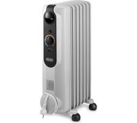 Radiador de aceite, marca DELONGHI, 1500 W, para espacios de hasta 45 m², portátil, con función de protección contra heladas, color gris