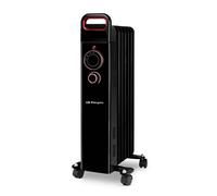 Radiador de aceite Orbegozo RUN 1500, 7 elementos, termostato regulable, 3 potencias de calor, ruedas pivotantes multidireccionales, 1500 W