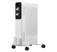 Radiador de aceite Soleil (600 W - 1.500 W, Blanco, 25,5 x 32 x 55 cm)