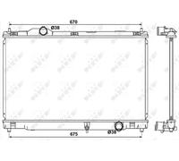 Radiador de agua Aletas refrigeración soldadas 53039 NRF para LEXUS GS