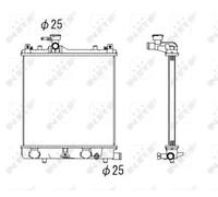 Radiador de agua Aletas refrigeración soldadas 53430 NRF para SUZUKI
