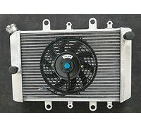 Radiador de aluminio + ventilador para Ya-ma-ha Grizzly Kodiak 700 YFM700 YFM700P/D/K 4x4 EPS YFM 700 2016 2017 2018 2019