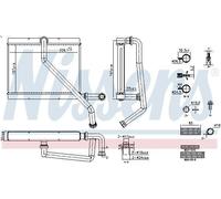 Radiador de calefacció NISSENS 707289 para BMW 5 (E39) 2 1996-2003
