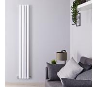 Radiador de Diseño Vertical Doble - Blanco - 1800mm x 230mm x 76mm - 1002 Vatios - Revive Air