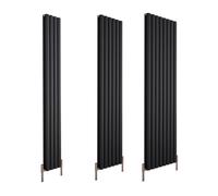 Radiador de Diseño Vertical Doble - Antracita - 1800mm x 350mm x 76mm - 1502 Vatios - Revive Air