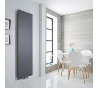 Radiador de Diseño Vertical - Panel Plano - Conexión Central - Blanco - 1800mm x 500mm - 886 Vatios - Rubi