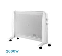 Radiador de mica abrigo 2000w 1elemento blanco 2potencias antivuelco,