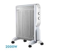 Fabrilamp Radiador de mica abrigo 2000 W 4 elementos blanco/plata 2 potencias antiv