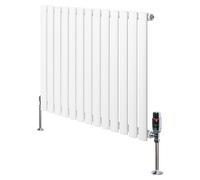 Radiador de panel con válvula termostática de cromo – 600 mm x 780 mm – Blanco