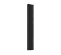 Radiador de panel nore de diseño doble capa tubular acero 180x30 cm - negro [neu.haus]