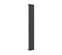Radiador de panel nore de diseño monocapa plano acero 180x30 cm - negro [neu.haus]