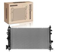 Radiador para motor, construcción de aluminio, dimensiones netas de 378x680x26 mm, diámetro de entrada de 34 mm, diámetro de salida de 38,5 mm, compatible con transmisión automática