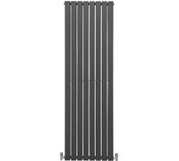 Radiador plano, panel vertical, color gris antracita, 180 cm x 56 cm