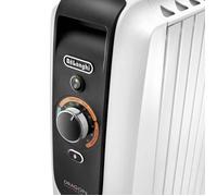 De'Longhi Dragon EasyTronic - Radiador de Aceite para Estancias hasta 75 m³, Calefactor Eléctrico con Termostato de Seguridad, 10 Aletas, Calefacción con 12 Niveles, Portátil, 2500W, Blanco (TRD51025)