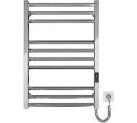 Radiador seca toallas eléctrico Mario Modelo Kioto Toallero Eléctrico para baño Bajo Consumo de Acero Inoxidable 770x530x80 mm