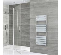 Radiador Toallero de Diseño Eléctrico Cromado con Panel Plano 620mm x 450mm - con Elemento y Cubre Cables - Lustro